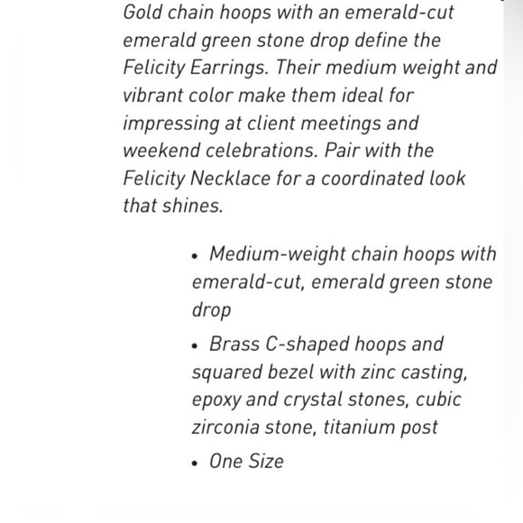 CAbi Felicity Chain Hoop Earrings Style Number - Picture 5 of 5